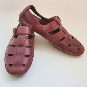 Cole Haan Country - Brown Leather Fishermans Sandals, Driving Shoe